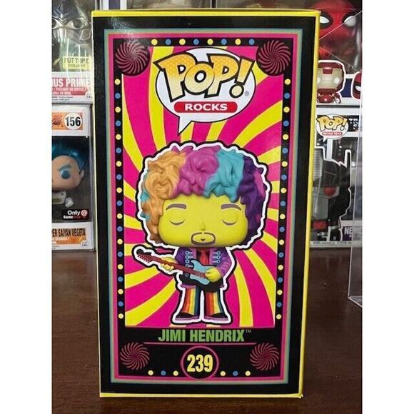 Funko Pop Jimi Hendrix #239 Black Light NYCC Exclusive Vaulted - Picture 4 of 7